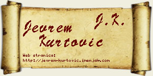 Jevrem Kurtović vizit kartica